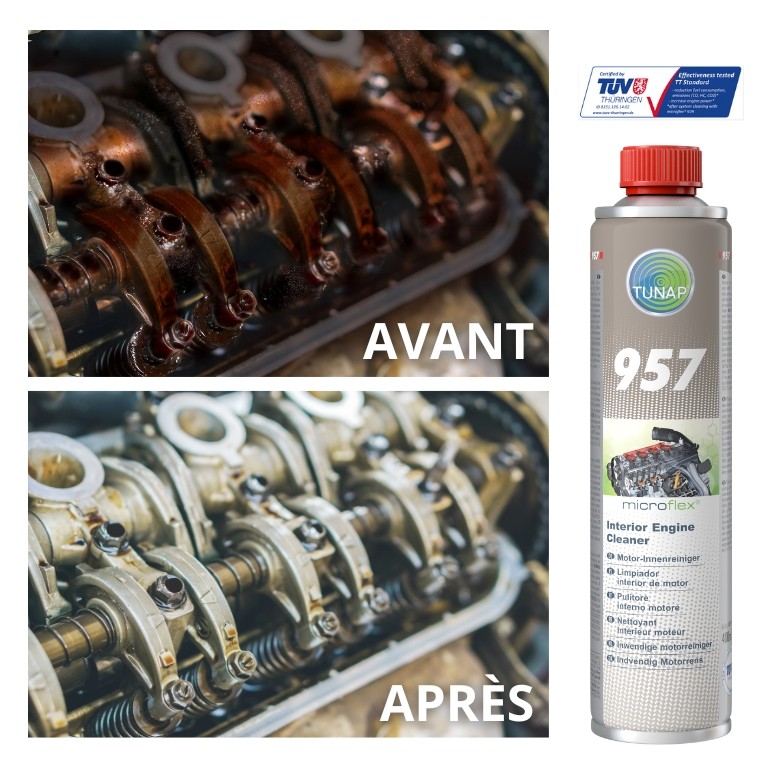 Comparaison avant-après utilisation du nettoyant pré-vidange TUNAP 957