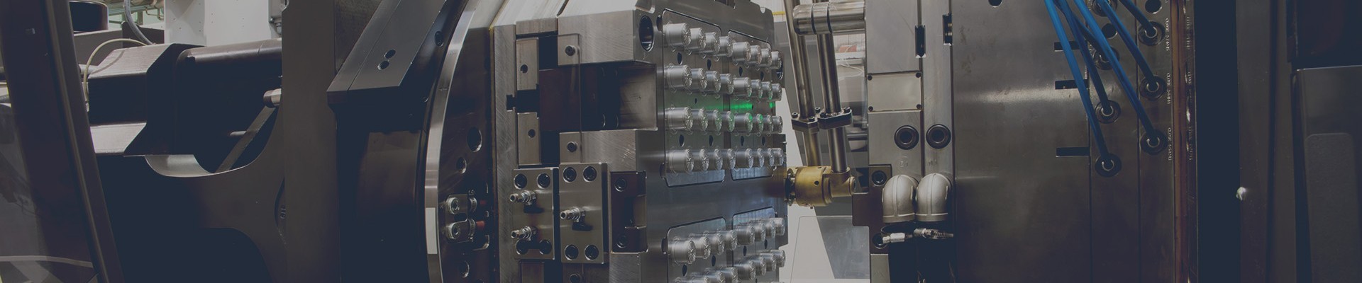 A collage of plastics, filling line of  aerosol sprays and laboratory equipment