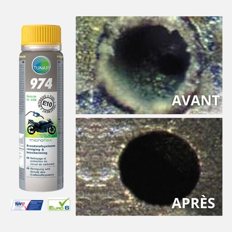 TUNAP 974 MOTO versé dans réservoir