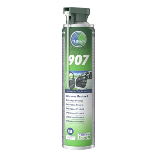 907 Protection silicone Spray actif synthétique pour joints de portières et guidages en plastique dans l'habitacle du véhicule.